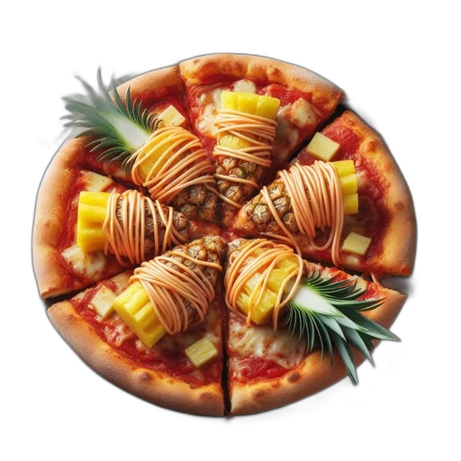 food, crown, 3d render, photorealistic transparent PNG cut-out