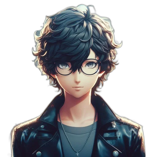 jacket, face, hair, mask transparent PNG cut-out