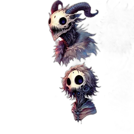 mask, creature, staff, face transparent PNG cut-out