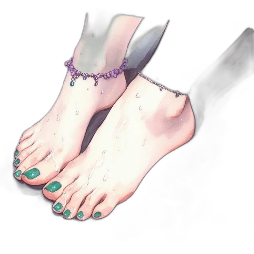 shoes, jewelry, creature, watercolor transparent PNG cut-out