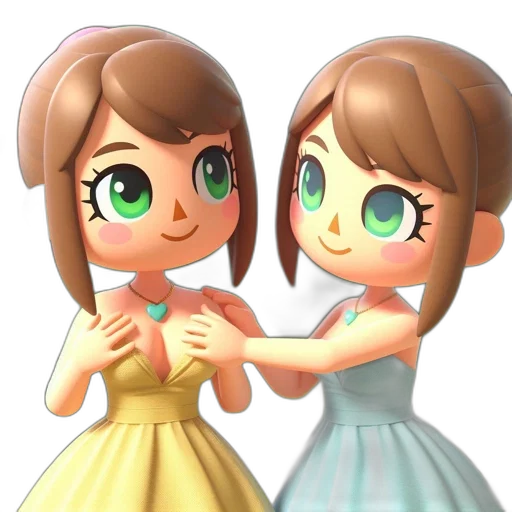 dress, 3d render, concept art, cartoon transparent PNG cut-out