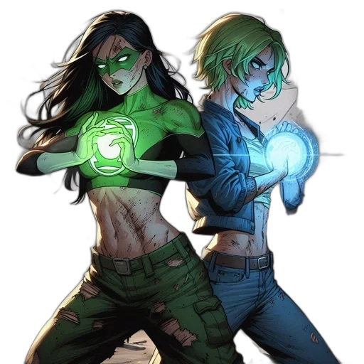 comic book art, concept art, fantasy art, cyberpunk transparent PNG cut-out