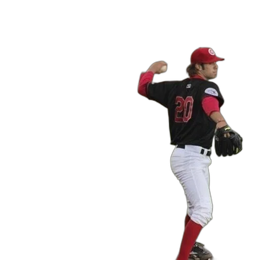 baseball, player, wearing, red transparent PNG cut-out