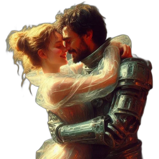 sword, robot, fantasy art, concept art transparent PNG cut-out