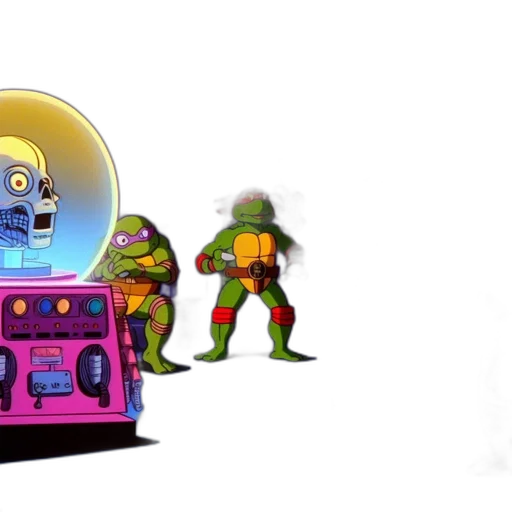 robot, concept art, 3d render, pixel art transparent PNG cut-out