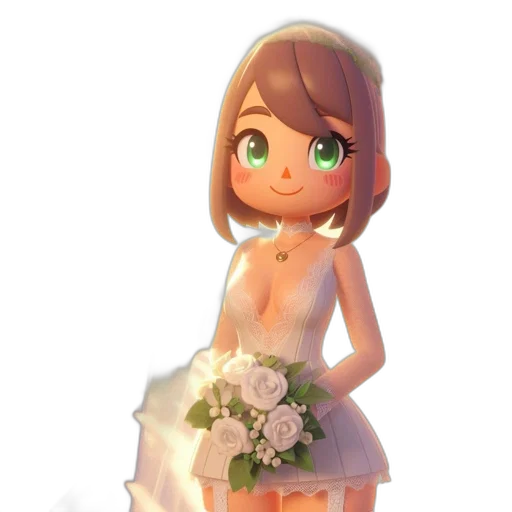 dress, flower, robot, face transparent PNG cut-out