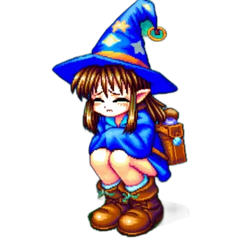 hat, staff, dress, creature transparent PNG cut-out