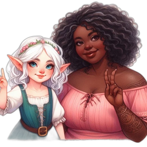 fantasy art, concept art, watercolor, pixel art transparent PNG cut-out
