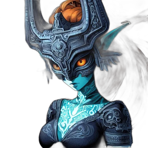 mask, fantasy art, concept art, 3d render transparent PNG cut-out
