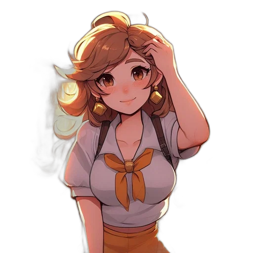 staff, dress, crown, face transparent PNG cut-out