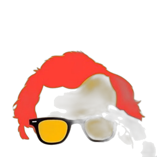 face, mask, hair, jacket transparent PNG cut-out