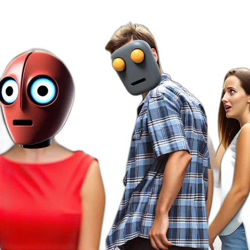 robot, mask, creature, concept art transparent PNG cut-out
