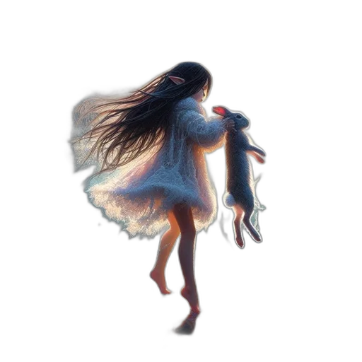 dress, hair, creature, dragon transparent PNG cut-out