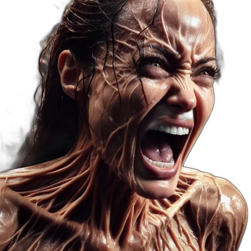 face, creature, mask, hair transparent PNG cut-out