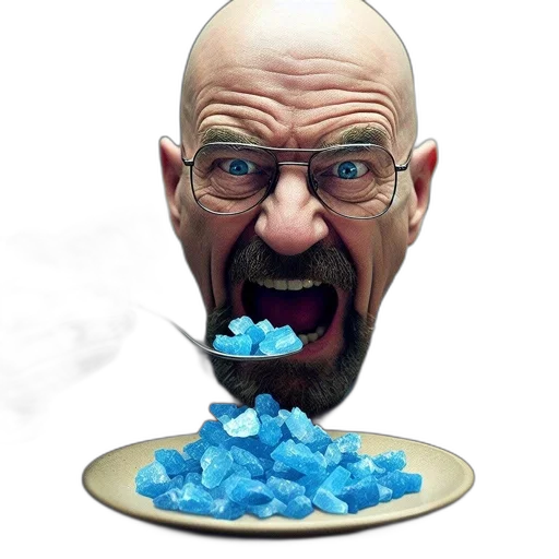 food, face, creature, 3d render transparent PNG cut-out