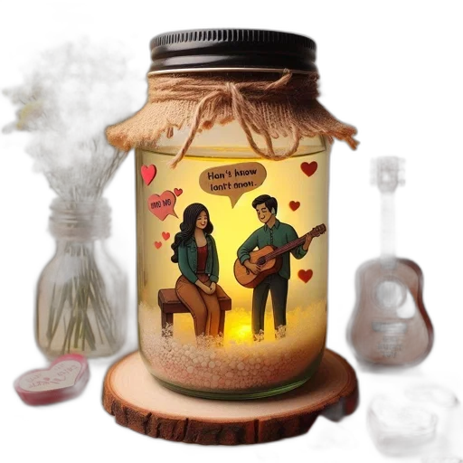 bottle, concept art, fire, romantic transparent PNG cut-out