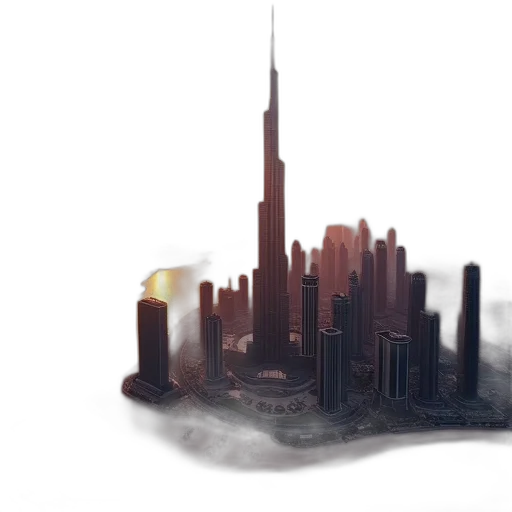 building, concept art, pixel art, cyberpunk transparent PNG cut-out
