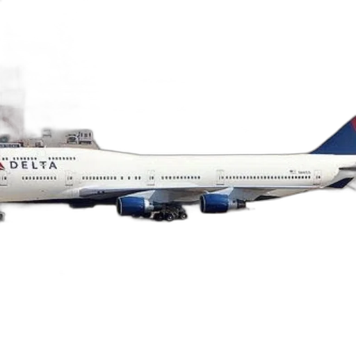 delta, airlines, boeing, 747-400 transparent PNG cut-out