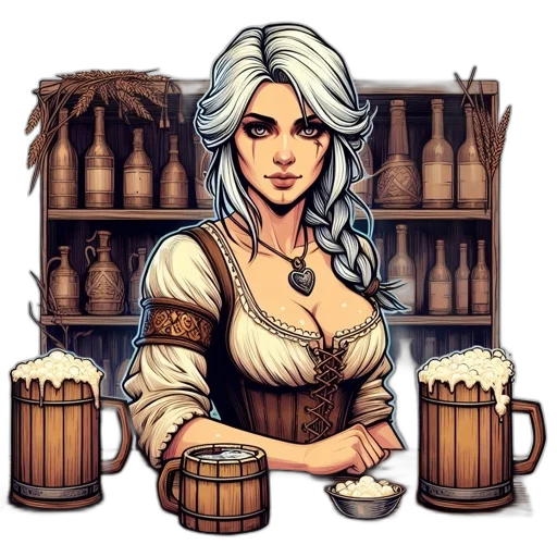 fantasy art, pixel art, concept art, comic book art transparent PNG cut-out
