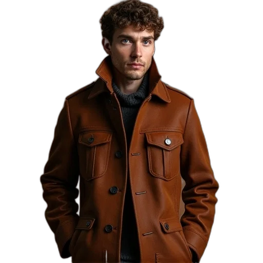 jacket, photorealistic, earth tones, camden transparent PNG cut-out
