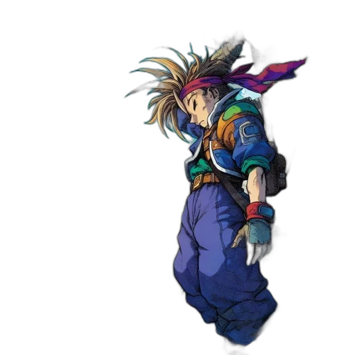 jacket, staff, dragon, weapon transparent PNG cut-out
