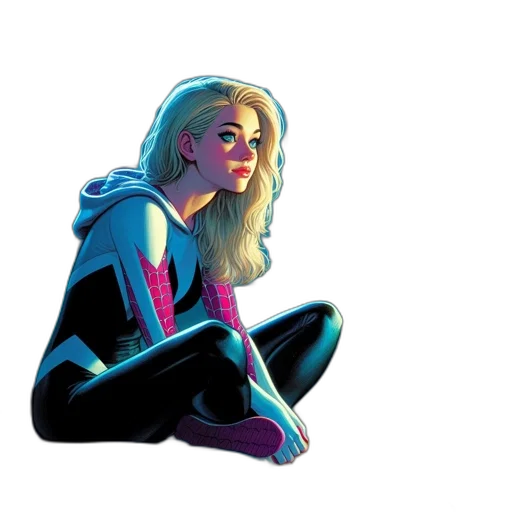 jacket, comic book art, concept art, watercolor transparent PNG cut-out