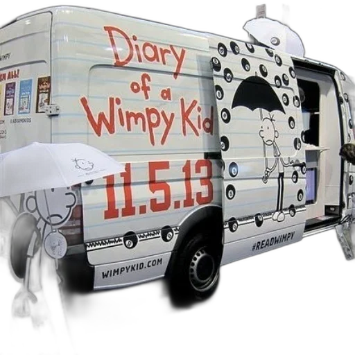 van, words, diary, wimpy transparent PNG cut-out