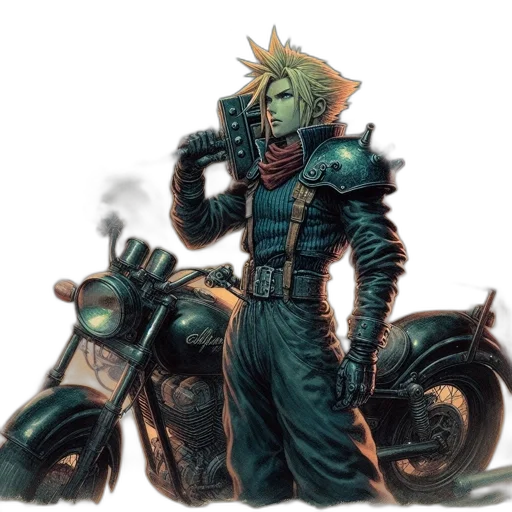 concept art, comic book art, fantasy art, cyberpunk transparent PNG cut-out