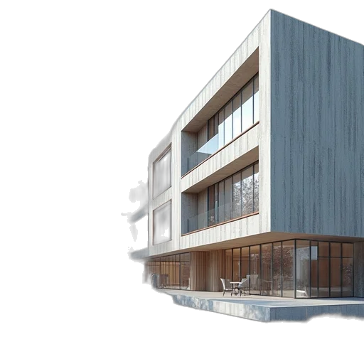 building, 3d render, concept art, photorealistic transparent PNG cut-out