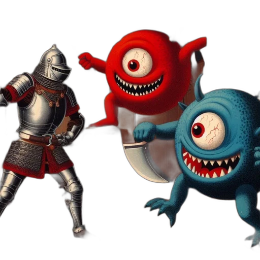 concept art, 3d render, fantasy art, red transparent PNG cut-out