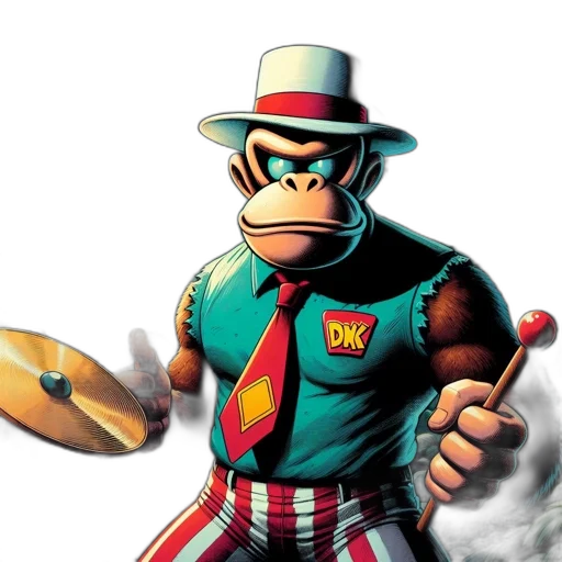 comic book art, concept art, anthropomorphic, gorilla transparent PNG cut-out