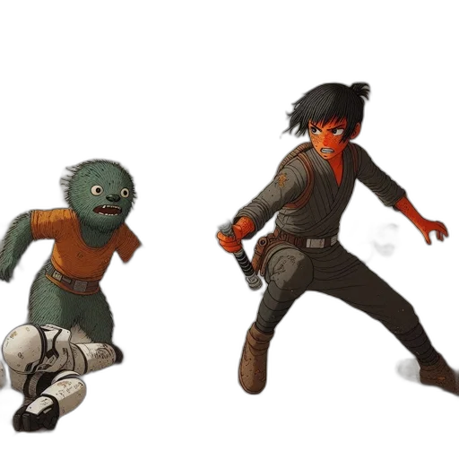 concept art, 3d render, fantasy art, pixel art transparent PNG cut-out