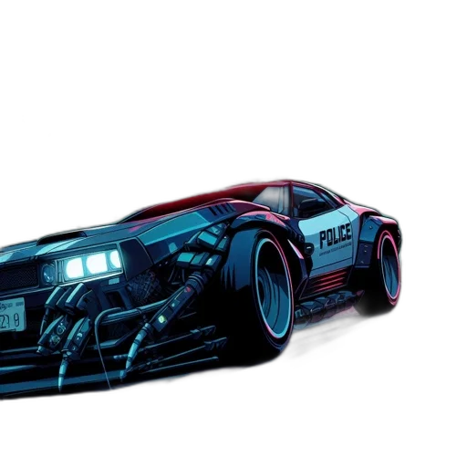 car, concept art, 3d render, pixel art transparent PNG cut-out