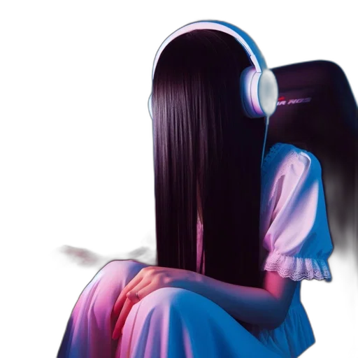 hair, robot, mask, dress transparent PNG cut-out
