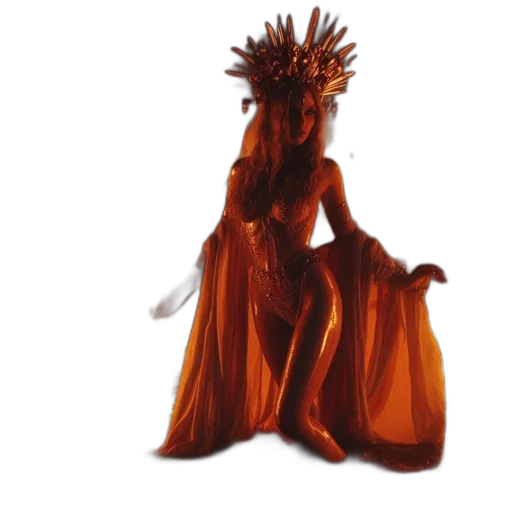 dress, crown, mask, creature transparent PNG cut-out