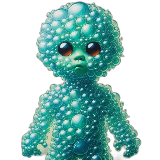 creature, 3d render, concept art, underwater transparent PNG cut-out