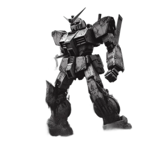 robot, weapon, concept art, 3d render transparent PNG cut-out
