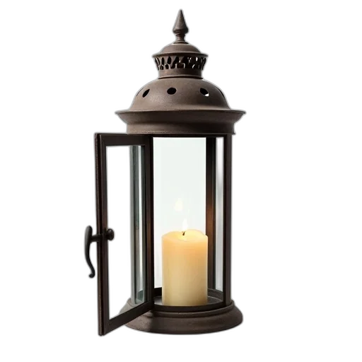 vintage-style, lantern, metal, frame transparent PNG cut-out