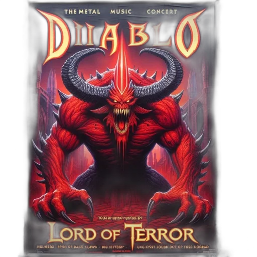 concept art, poster, diablo, concert transparent PNG cut-out
