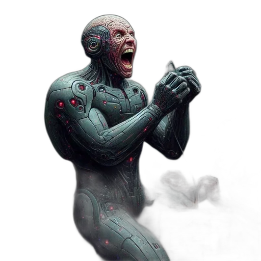 robot, creature, face, concept art transparent PNG cut-out