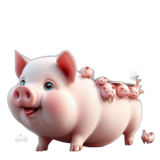 animal, 3d render, concept art, photorealistic transparent PNG cut-out