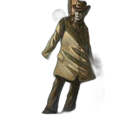 staff, jacket, hat, umbrella transparent PNG cut-out