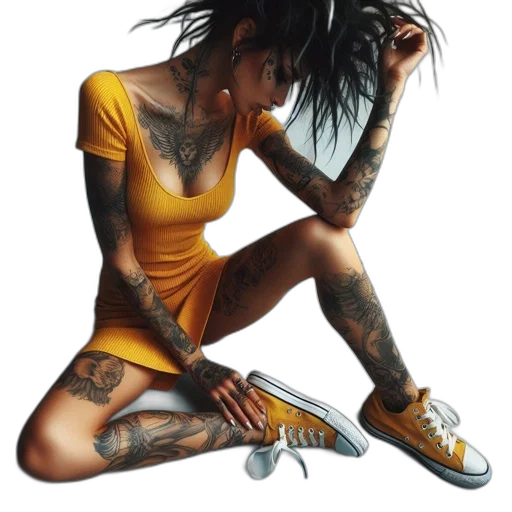 jewelry, dress, photorealistic, comic book art transparent PNG cut-out