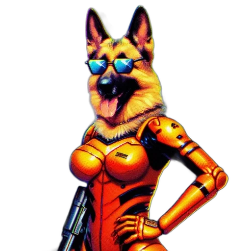 robot, staff, animal, weapon transparent PNG cut-out