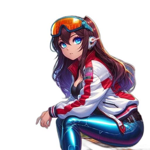 jacket, weapon, staff, robot transparent PNG cut-out