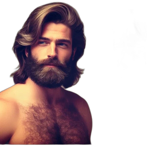 hair, photorealistic, imposing, figure transparent PNG cut-out