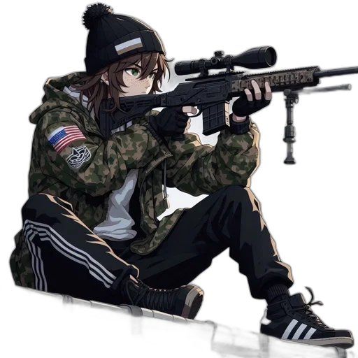 weapon, jacket, animal, anime transparent PNG cut-out