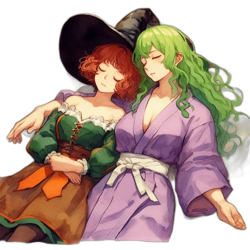 dress, hat, staff, crown transparent PNG cut-out