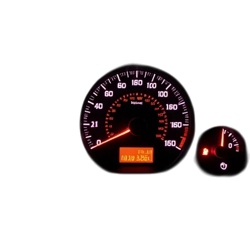 car, speedometer, dashboard, lights transparent PNG cut-out