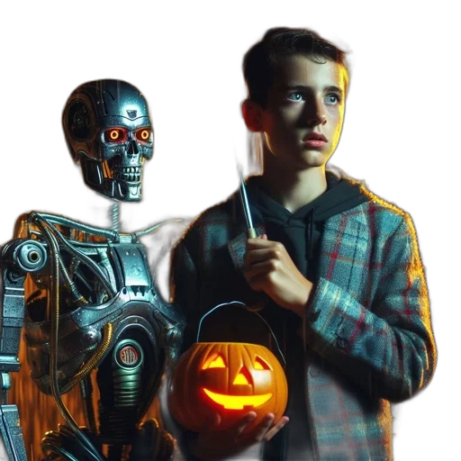 robot, concept art, photorealistic, comic book art transparent PNG cut-out